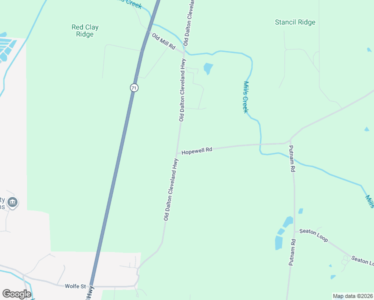 map of restaurants, bars, coffee shops, grocery stores, and more near 5366 Old Dalton Cleveland Highway in Cohutta
