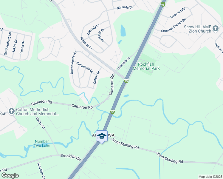 map of restaurants, bars, coffee shops, grocery stores, and more near 164 Cameron Road in Fayetteville