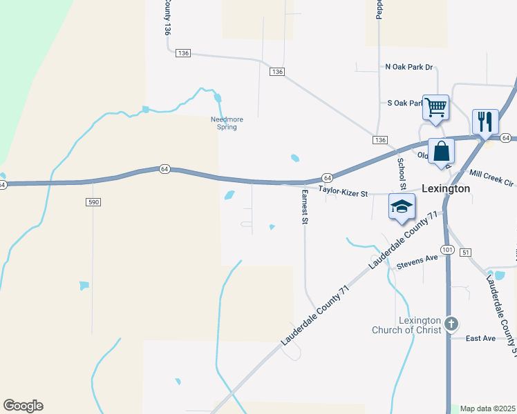 map of restaurants, bars, coffee shops, grocery stores, and more near 111 Fieldcrest in Lexington