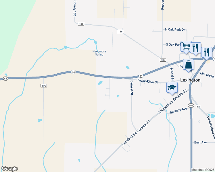 map of restaurants, bars, coffee shops, grocery stores, and more near 111 Fieldcrest in Lexington