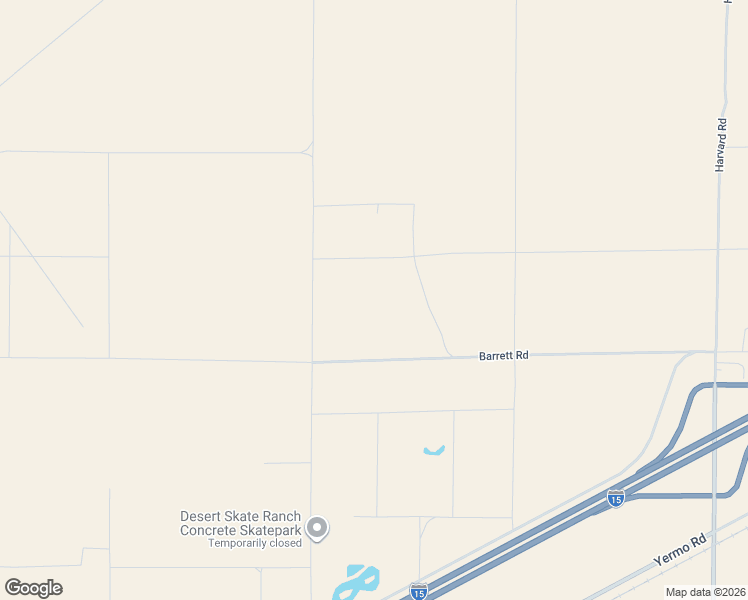 map of restaurants, bars, coffee shops, grocery stores, and more near 45850 Barrett Road in Newberry Springs
