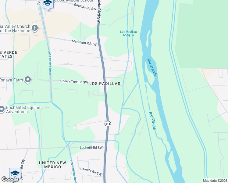 map of restaurants, bars, coffee shops, grocery stores, and more near 6824 Isleta Boulevard Southwest in Albuquerque