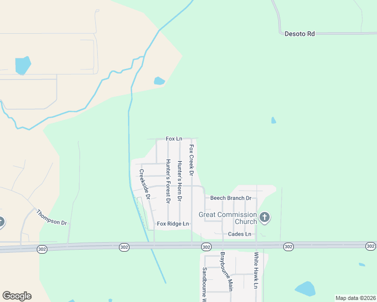 map of restaurants, bars, coffee shops, grocery stores, and more near 7413 Fox Creek Drive in Olive Branch