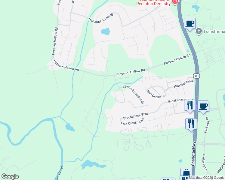 map of restaurants, bars, coffee shops, grocery stores, and more near 5224 Winding Grove Way in Indian Land