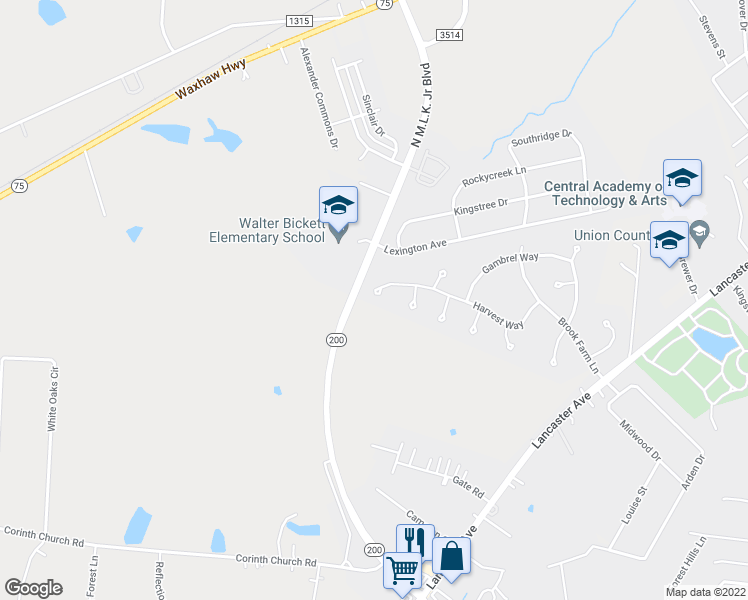 map of restaurants, bars, coffee shops, grocery stores, and more near 700 Harvest Way in Monroe