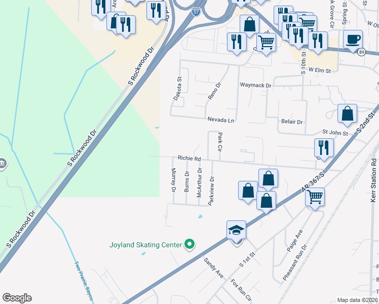map of restaurants, bars, coffee shops, grocery stores, and more near 13 Jacob Cove in Cabot