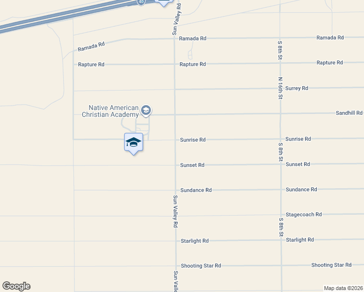 map of restaurants, bars, coffee shops, grocery stores, and more near 8419 Sun Valley Road in Holbrook
