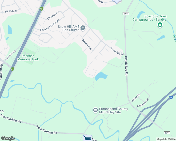 map of restaurants, bars, coffee shops, grocery stores, and more near 3641 Ambition Road in Fayetteville