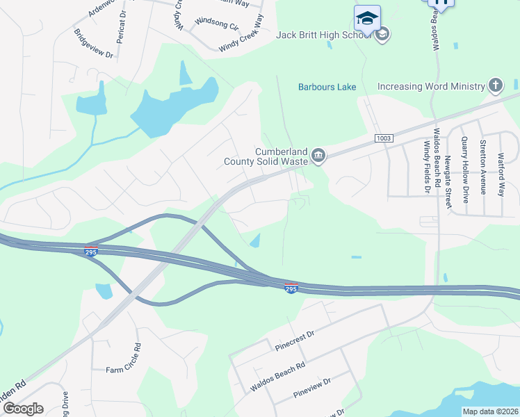 map of restaurants, bars, coffee shops, grocery stores, and more near 4029-4199 Bammel Drive in Fayetteville