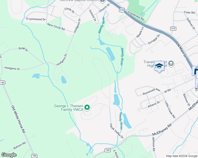 map of restaurants, bars, coffee shops, grocery stores, and more near 401 Barred Owl Road in Travelers Rest