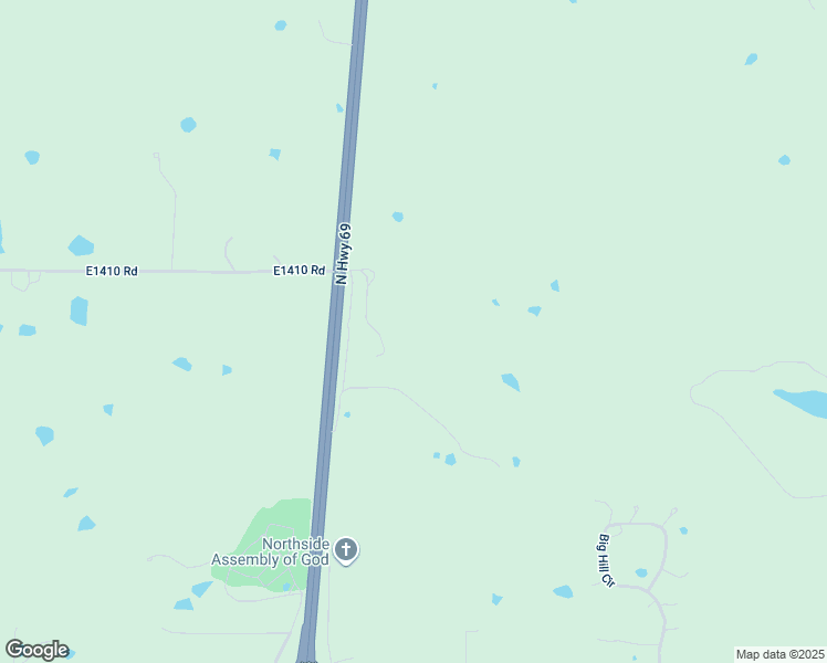 map of restaurants, bars, coffee shops, grocery stores, and more near 262 E1410 Road in McAlester