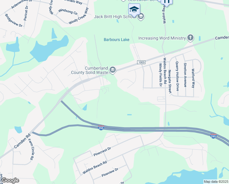 map of restaurants, bars, coffee shops, grocery stores, and more near 7471 Camden Road in Fayetteville