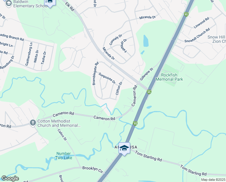 map of restaurants, bars, coffee shops, grocery stores, and more near 4417 Harborgate Road in Hope Mills
