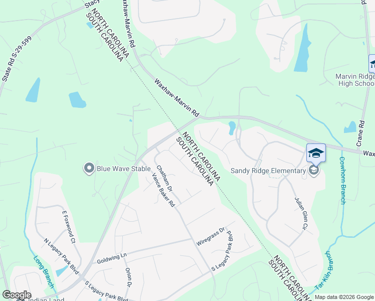 map of restaurants, bars, coffee shops, grocery stores, and more near 3623 Charost Lane in Indian Land