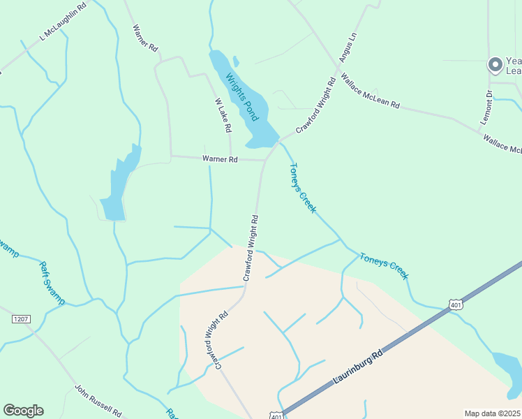 map of restaurants, bars, coffee shops, grocery stores, and more near 980 Crawford Wright Road in Raeford