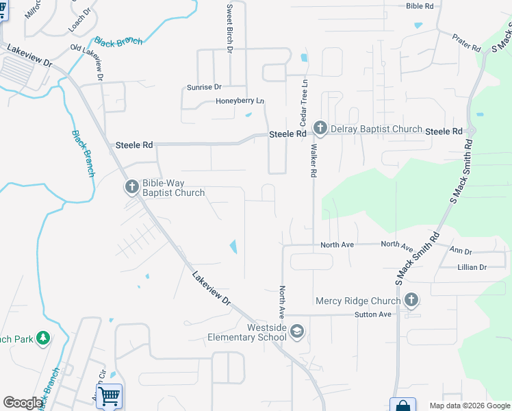 map of restaurants, bars, coffee shops, grocery stores, and more near 42 Limestone Drive in Rossville