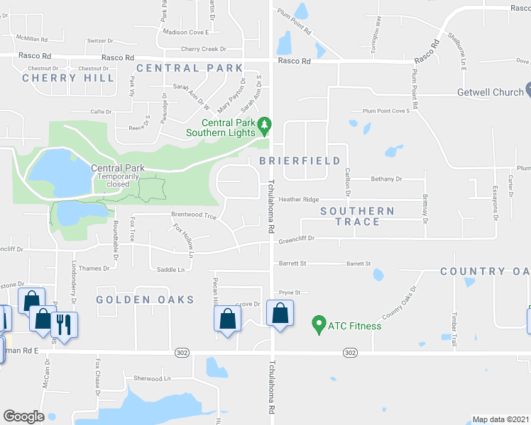 map of restaurants, bars, coffee shops, grocery stores, and more near 7410 Paddock Cove in Southaven