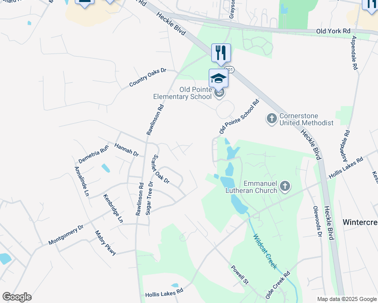 map of restaurants, bars, coffee shops, grocery stores, and more near 914 Coffee Tree Lane in Rock Hill
