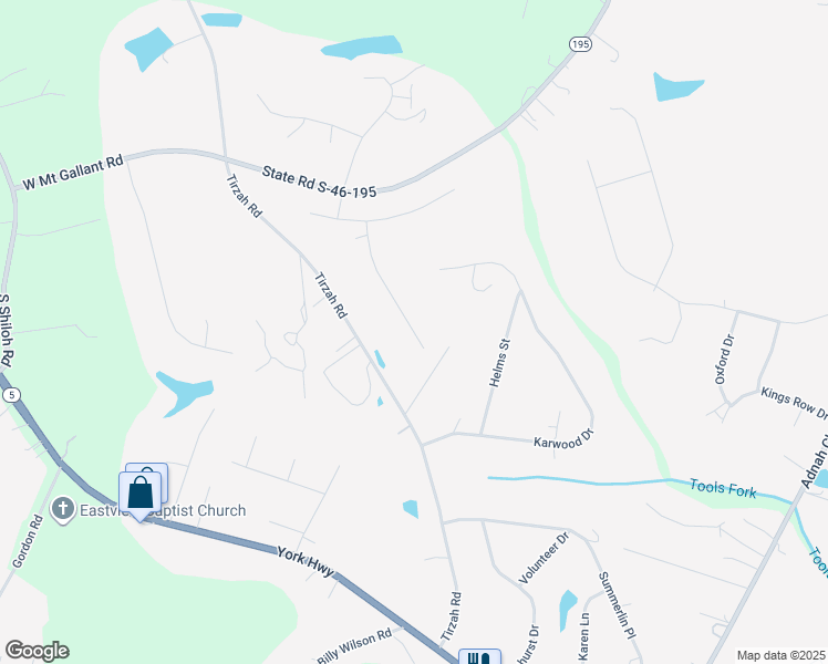 map of restaurants, bars, coffee shops, grocery stores, and more near 116 Sterling Drive in York