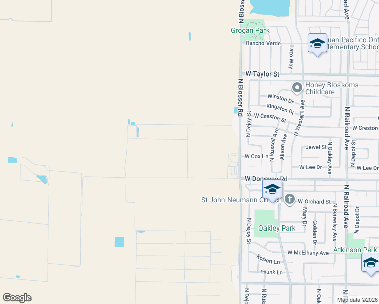 map of restaurants, bars, coffee shops, grocery stores, and more near 1503 North Blosser Road in Santa Maria