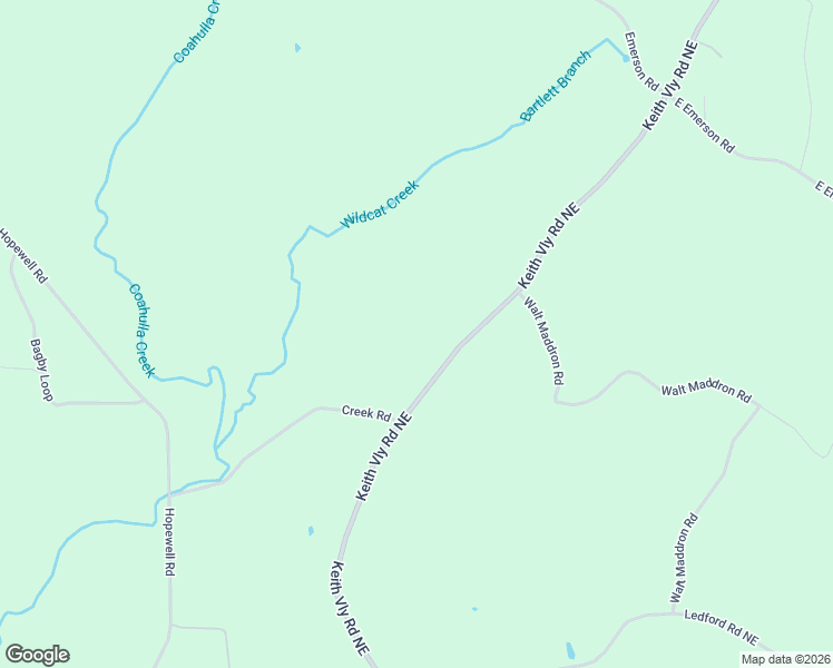 map of restaurants, bars, coffee shops, grocery stores, and more near 4039 Keith Valley Road in Cohutta