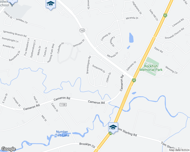 map of restaurants, bars, coffee shops, grocery stores, and more near 4431 Rose Meadow Drive in Hope Mills