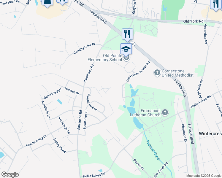map of restaurants, bars, coffee shops, grocery stores, and more near 914 Coffee Tree Lane in Rock Hill