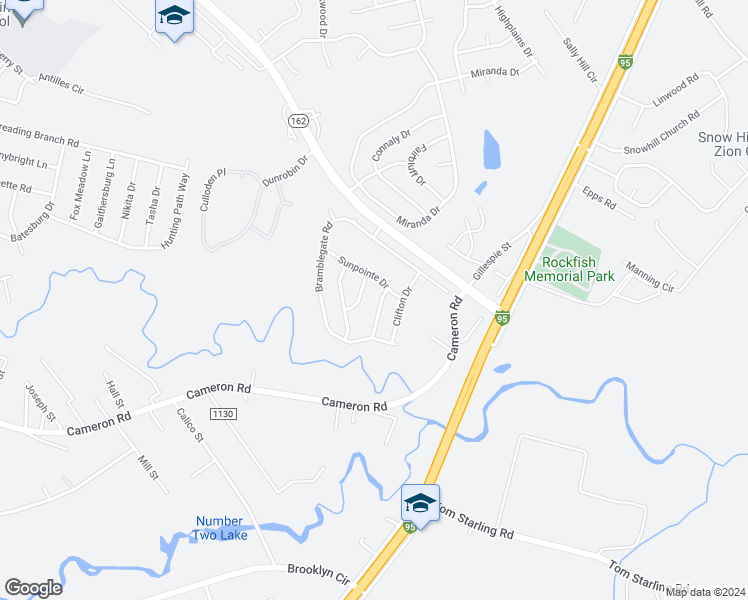 map of restaurants, bars, coffee shops, grocery stores, and more near 4410 Harborgate Road in Hope Mills