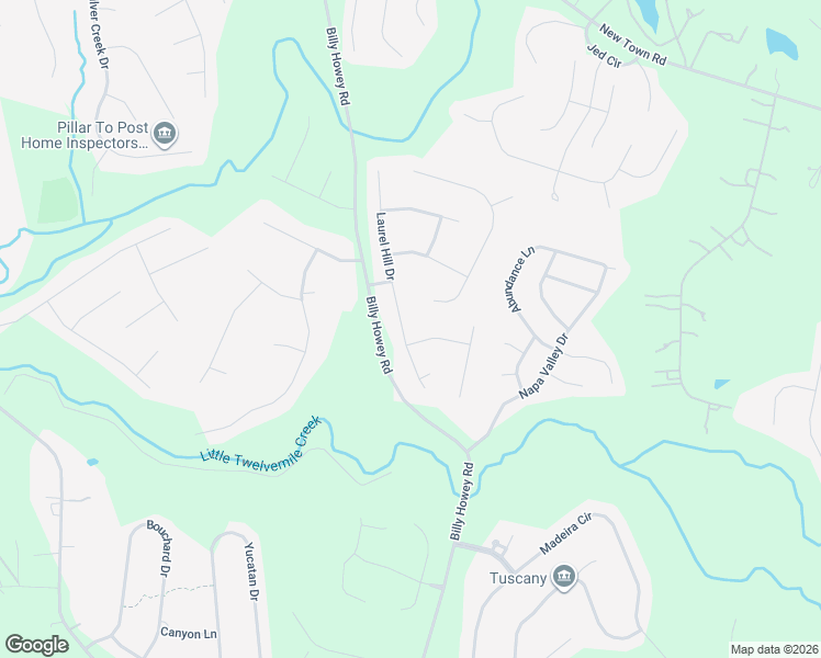 map of restaurants, bars, coffee shops, grocery stores, and more near 5509 Holly Hills Drive in Waxhaw