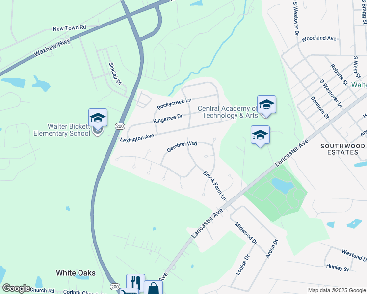 map of restaurants, bars, coffee shops, grocery stores, and more near 2103 Gambrel Way in Monroe