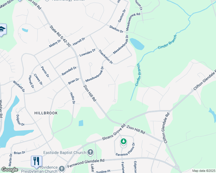 map of restaurants, bars, coffee shops, grocery stores, and more near 124 Bentwood Circle in Spartanburg