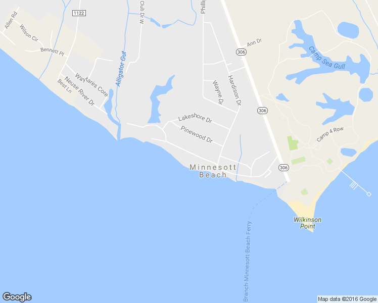 map of restaurants, bars, coffee shops, grocery stores, and more near 522 Country Club Drive in Minnesott Beach