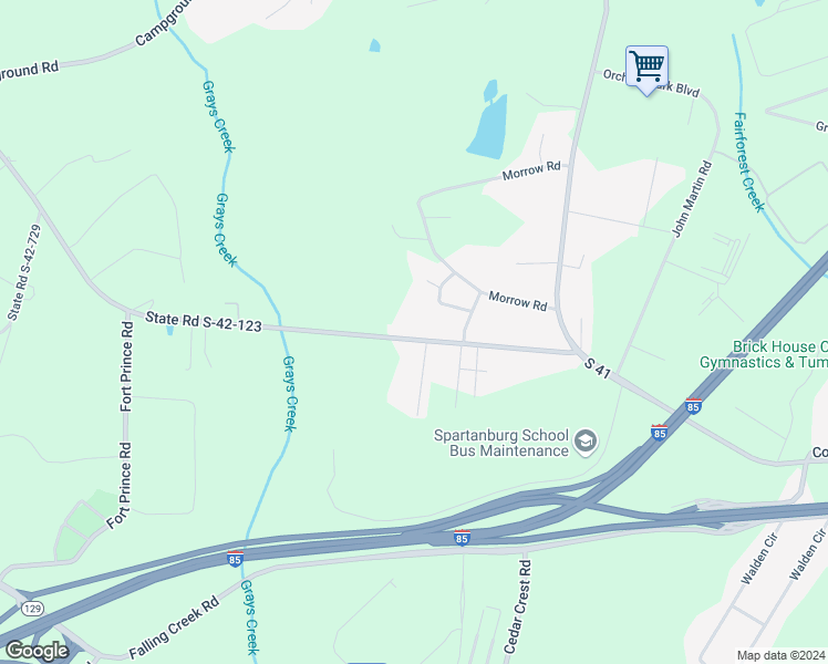 map of restaurants, bars, coffee shops, grocery stores, and more near 304 Mount Zion Road in Spartanburg