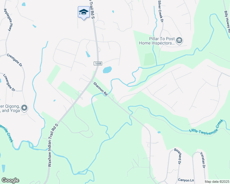 map of restaurants, bars, coffee shops, grocery stores, and more near 5734 Verrazano Drive in Waxhaw