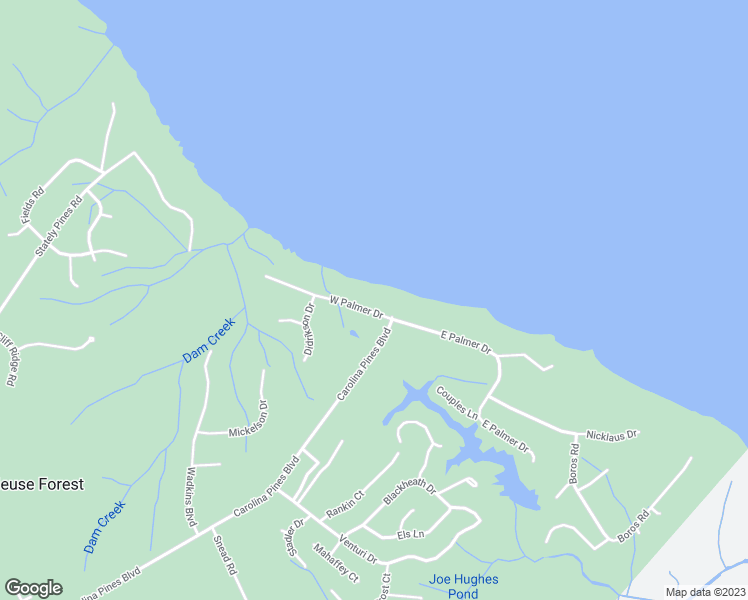 map of restaurants, bars, coffee shops, grocery stores, and more near 204 West Palmer Drive in New Bern