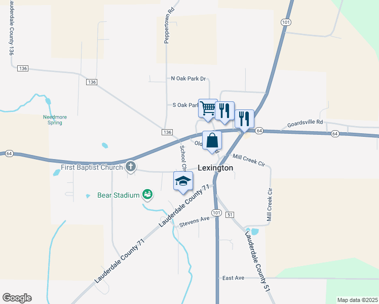 map of restaurants, bars, coffee shops, grocery stores, and more near 157-159 Old Mill Road in Lexington