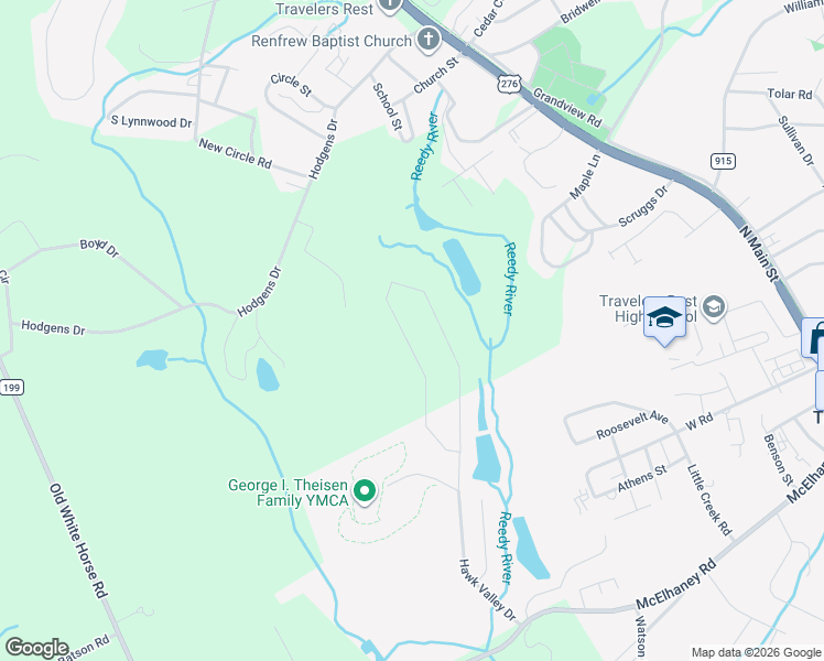 map of restaurants, bars, coffee shops, grocery stores, and more near in Travelers Rest