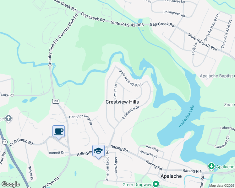 map of restaurants, bars, coffee shops, grocery stores, and more near 130 Saturn Lane in Greer