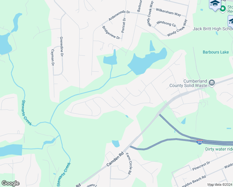 map of restaurants, bars, coffee shops, grocery stores, and more near 2921 Aristocrat Lane in Fayetteville