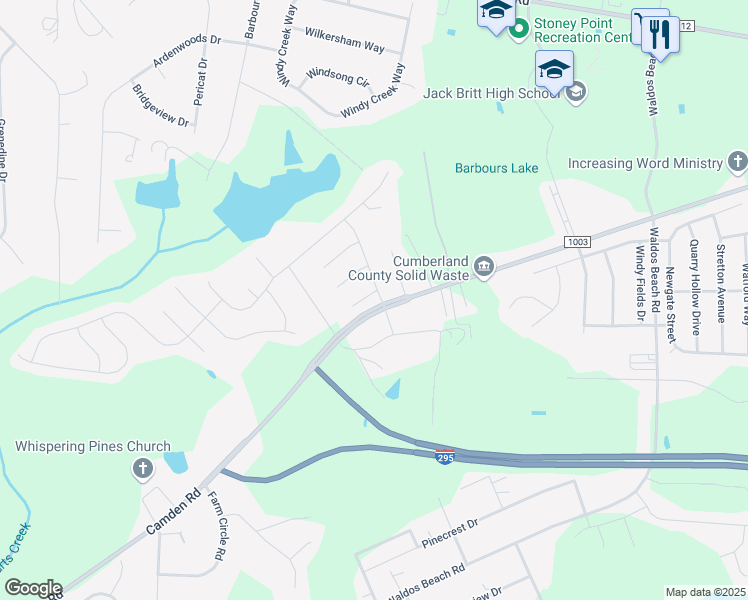 map of restaurants, bars, coffee shops, grocery stores, and more near 4201 Callery Knoll Court in Fayetteville