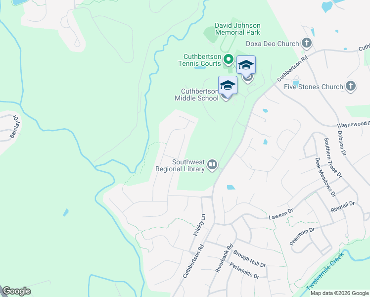map of restaurants, bars, coffee shops, grocery stores, and more near 1713 Great Road in Waxhaw