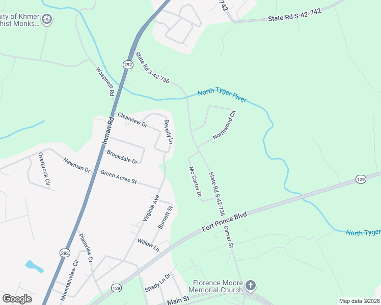 map of restaurants, bars, coffee shops, grocery stores, and more near 110 Mc Carter Drive in Wellford