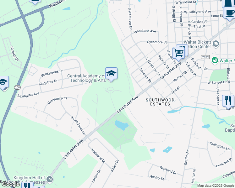 map of restaurants, bars, coffee shops, grocery stores, and more near 721 Brewer Drive in Monroe
