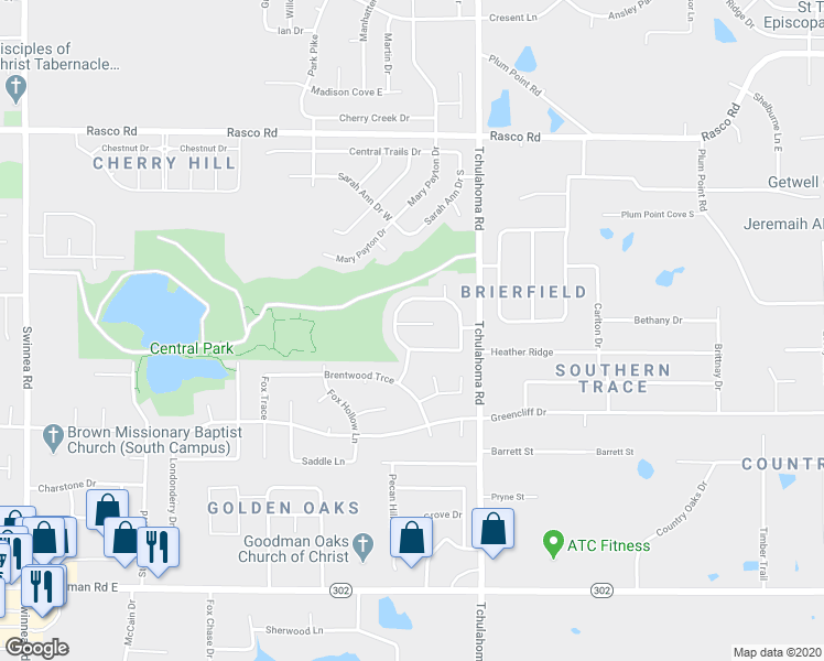 map of restaurants, bars, coffee shops, grocery stores, and more near 1859 Winners Circle Cove in Southaven