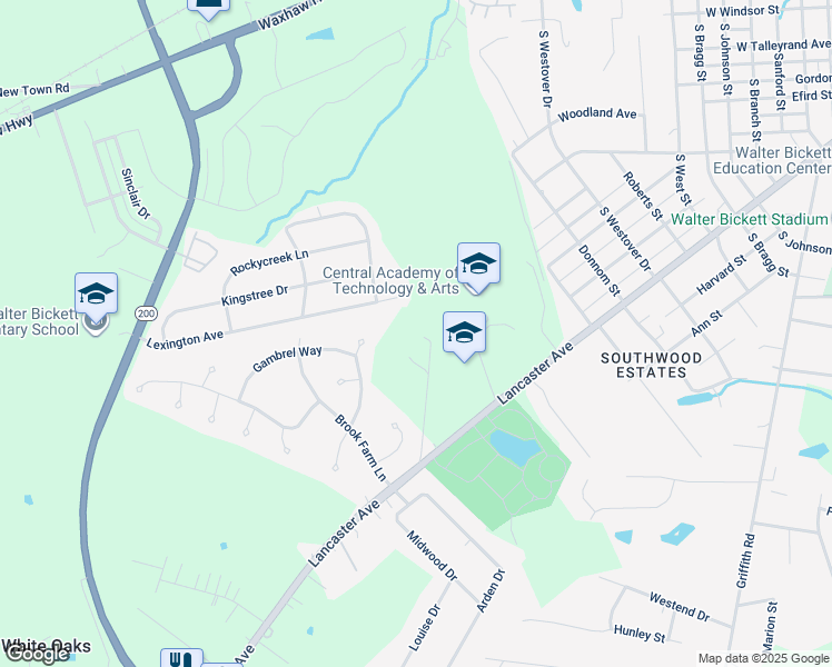 map of restaurants, bars, coffee shops, grocery stores, and more near 2008 Lancaster Avenue in Monroe