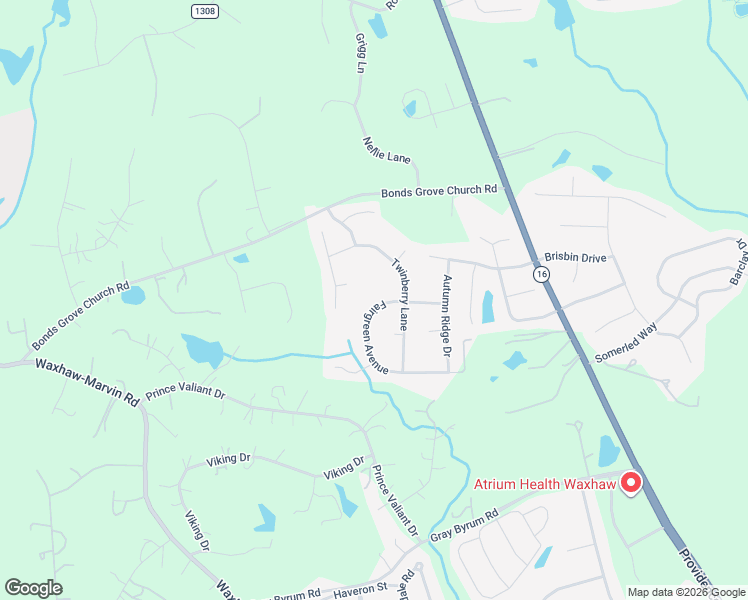 map of restaurants, bars, coffee shops, grocery stores, and more near 8416 Fairgreen Avenue in Waxhaw
