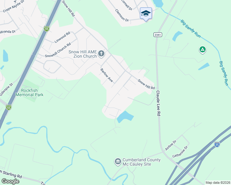 map of restaurants, bars, coffee shops, grocery stores, and more near 505 Ellipse Circle in Fayetteville