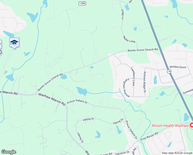 map of restaurants, bars, coffee shops, grocery stores, and more near 8517 Bonds Grove Church Road in Marvin