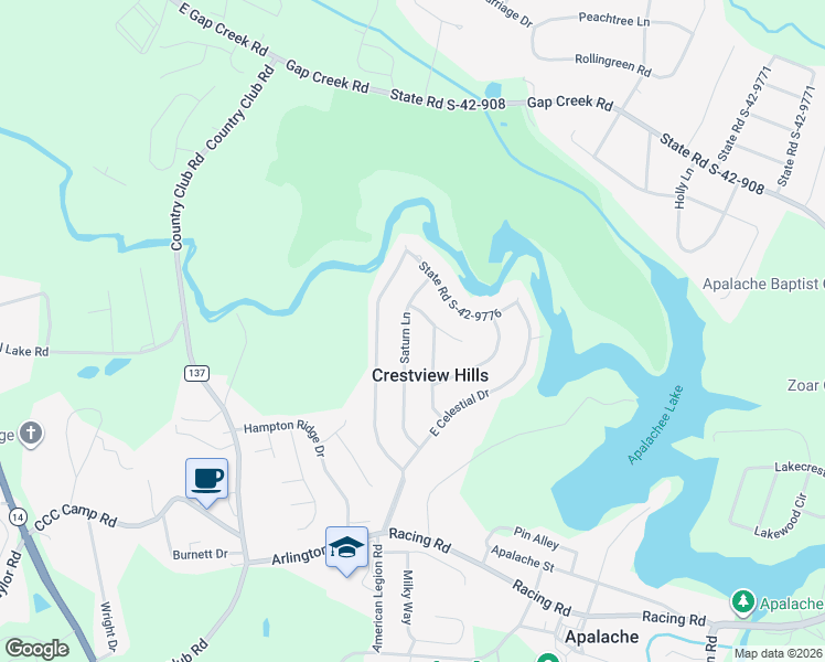 map of restaurants, bars, coffee shops, grocery stores, and more near 130 Saturn Lane in Greer