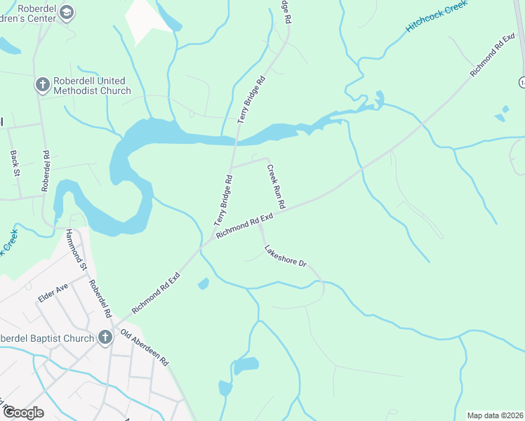 map of restaurants, bars, coffee shops, grocery stores, and more near 597 Richmond Road Exd in Rockingham